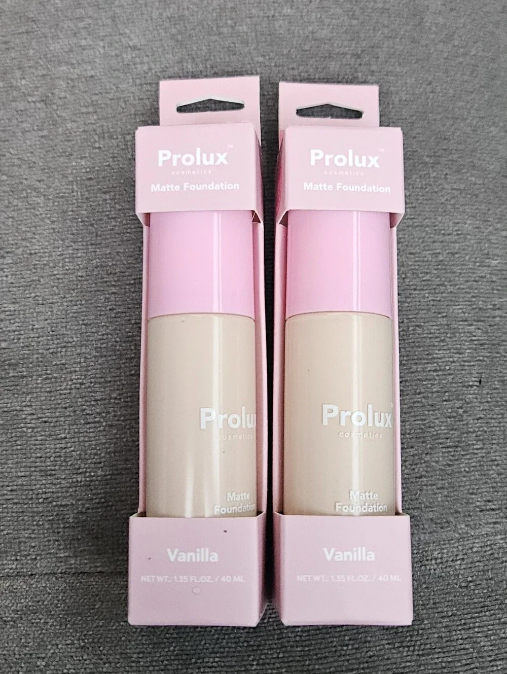 2 x Prolux Cosmetics Matte Foundation in Vanilla 1.35fl oz